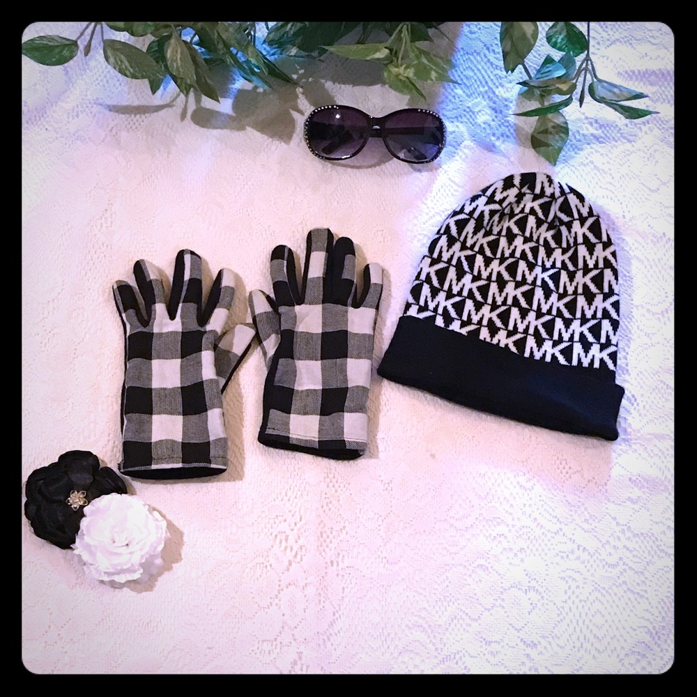 Michael Kors matching beanie and gloves.
